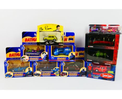 Corgi - M&S - 11 x boxed TV related vehicles including 2 x Red Dwarf models, 5 x Batman cars including Batmobile and Jokermob