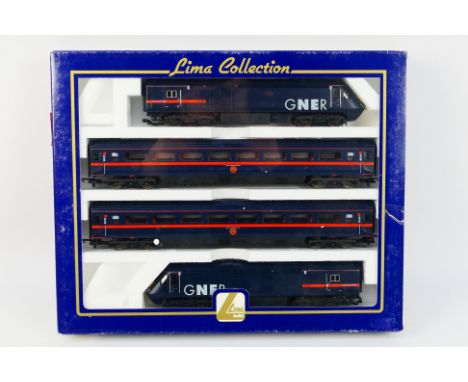 Lima - A boxed Lima OO gauge L149908 Class 43 HST in GNER livery 4 car train pack Op.No's 43109 & 43167 "Midland Pride". The 
