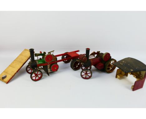 Mamod - Two unboxed Mamod steam vehicles, including Mamod SW1 Steam Wagon and TE1 Traction Engine. Models appear to be in Poo