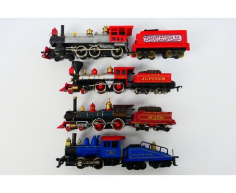 Bachmann - Others - Four unboxed HO /  OO gauge US steam locomotives and tenders. Lot includes Bachmann 4-4-0 'Jupiter' of th