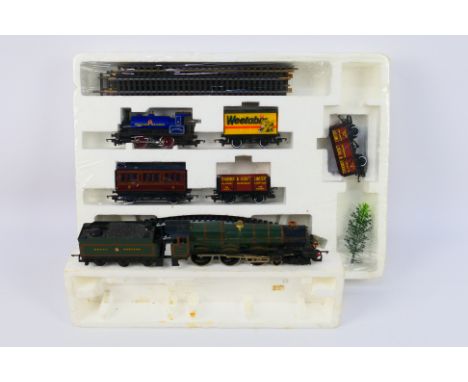 Hornby - Two partially boxed OO gauge model railway items, including a Hornby train set with Loch Ness Highland Railway 0-4-0