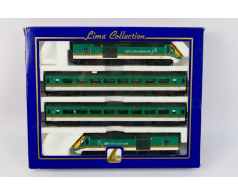 Lima - A boxed Lima OO gauge L149806 Class 125 HST in Midland Mainline teal livery 4 car train pack Op.No's 43058 & 43059 "Mi