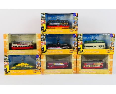 Corgi Original Omnibus - Seven boxed Limited / Special Edition 1:76 scale Corgi OO diecast model trams. Lot includes Limited 