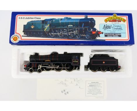 Bachmann - A boxed Bachmann Branchline OO gauge #31-152 Class 5XP Jubilee 4-6-0 steam locomotive and tender Op.No. 45568 'Wes