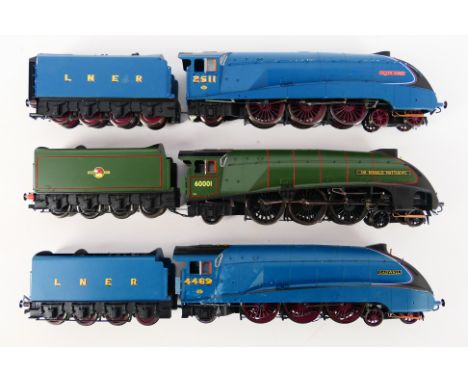 Hornby - Three unboxed Hornby OO gauge Class A4 4-6-2 steam locomotives and tenders DCC READY or FITTED. Lot consists of Op.N