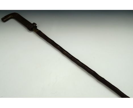 A late 19th Century Cowen's patent combined walking stick and pruning / hedge knife, 92 cm 