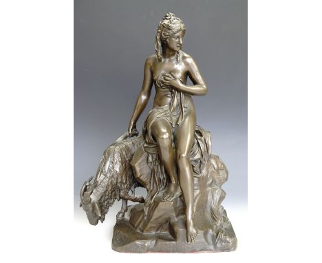 Ferdinand Barbedienne (1810 - 1892) after Pierre Julien (1731 - 1804) "Amalthea and the Goat of Jupiter", originally 1791, br