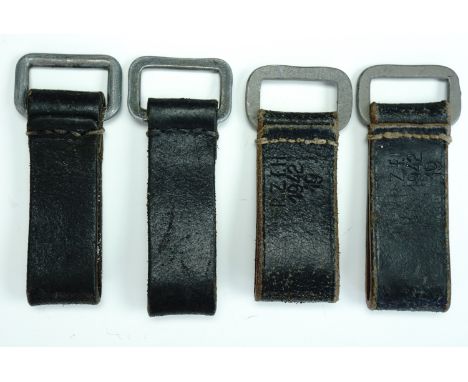 Four German Third Reich army D-ring belt loops
