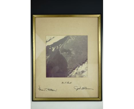 A photograph of the Netherlands / Low Countries taken from space, likely during the 1973 Skylab 3 mission, tipped onto card b