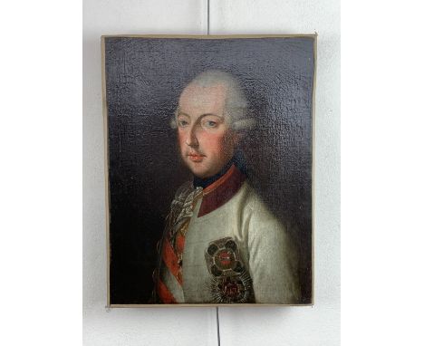 (18th Century) Portrait of the Archduke John of Austria, three quarter length, and standing sideways on, his gaze directed to