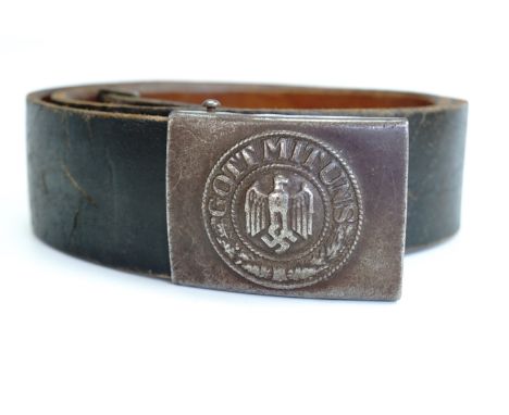 A German Third Reich army belt buckle and belt 