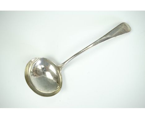 A George III silver Hanoverian pattern sauce ladle, smith's mark indistinct, London, 1798, 16.5 cm