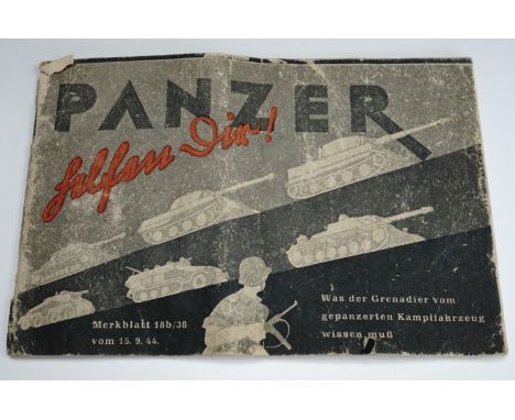 A 1944 German army grenadier's booklet on armoured fighting vehicles