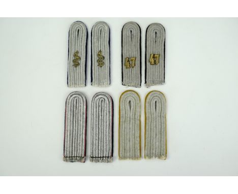 Four sets of German Third Reich army officers' shoulder boards