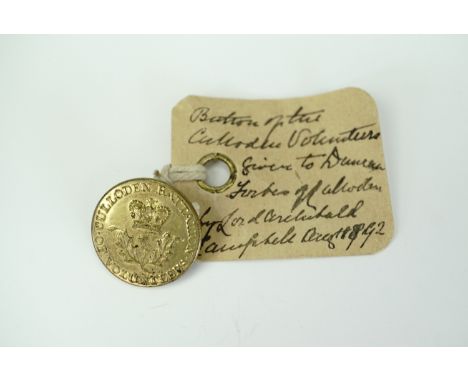 A George III Culloden Battalion of Volunteers tunic button, 21 mm