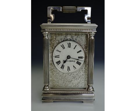 An electroplate carriage clock by Mappin and Webb in commemoration of the marriage of Prince Charles and Lady Diana Spencer, 