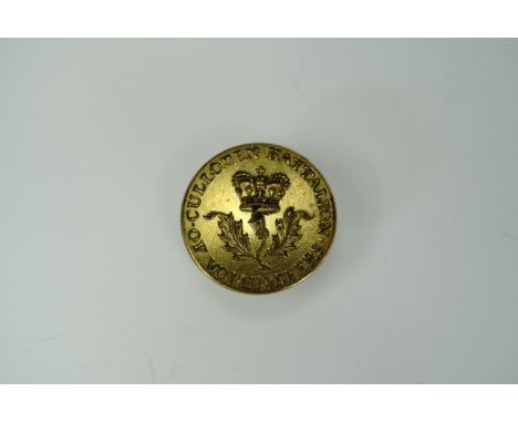 A George III Culloden Battalion of Volunteers tunic button, 21 mm