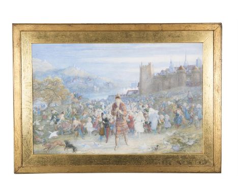 Richard Doyle (1824 - 1883)Pied Piper of HamelinWatercolour, 51 x 77cm (20 x 30¼)Signed Exhibited: The works of Thomas Gainsb