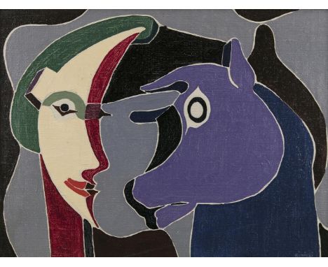 Basil Ivan Rákóczi (1908-1979)Le Poete et le Taureau (1949)Oil on canvas, 45 x 60cm (17¾ x 23½'')Signed; inscribed with title