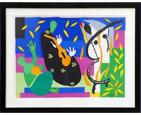 HENRI MATISSE 'Tristesse Du Roi', original lithograph from the 1954 edition, after Matisse's cut outs, printed by Mourlot, 35