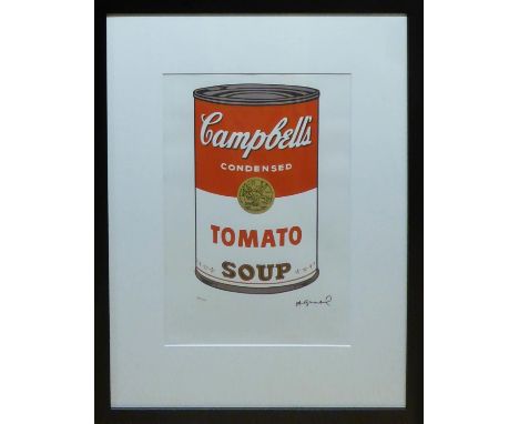 ANDY WARHOL 'Campbell Tomato Soup', lithograph, 84/100, Leo Castelli Gallery, edited by George Israel on Arches paper, galler