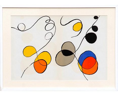 ALEXANDER CALDER 'Abstract', 1968, lithograph 1, printed by Maeght, 40cm x 55cm, framed and glazed. 