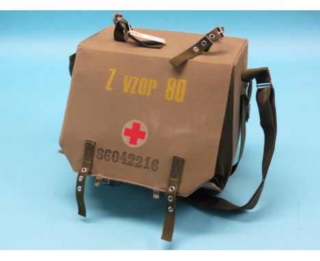 A Swiss Army First Aid kit, in canvas case