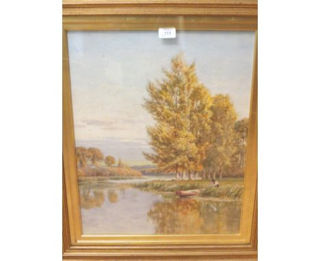 J. H. Dearle - watercolour, the Avon at Upper Woodford, signed, inscribed verso, 22 x 17in., R. B. Wright - pair of watercolo