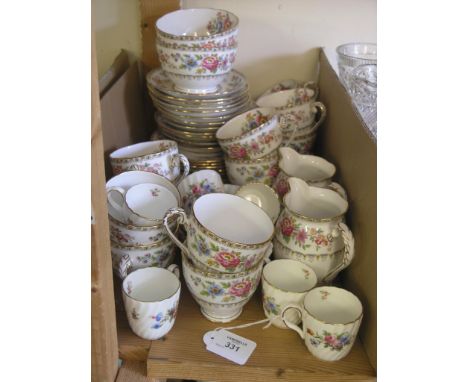 A set of six Minton bone china coffee cups and saucers, and a Grafton tea service, Malvern pattern