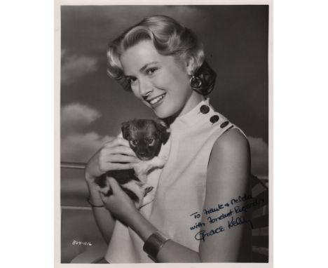  KELLY GRACE: (1929-1982) American Actress, Academy Award winner. Later Princess of Monaco. A charming vintage signed and ins