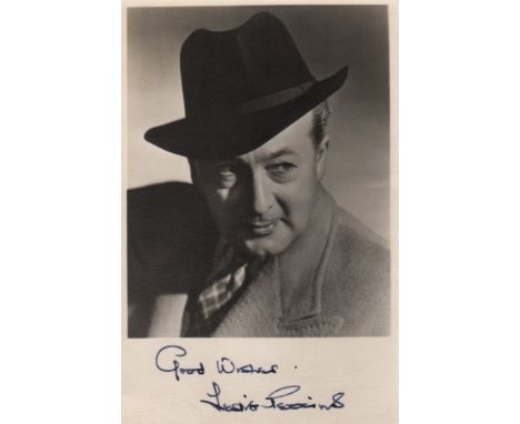 CINEMA: Selection of vintage signed postcard photographs and slightly larger, by various film actors and actresses, including