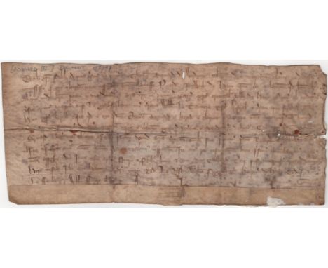 [EDWARD III]: (1312-1377) King of England and Lord of Ireland 1327-77. Manuscript document issued during the reign of King Ed
