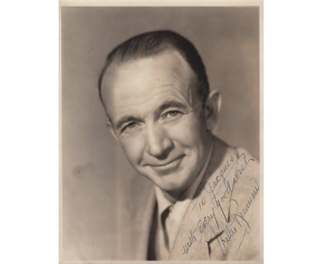 BRENNAN WALTER: (1894-1974) American Actor, Academy Award winner. Vintage signed and inscribed sepia 7.5 x 10 photograph of B