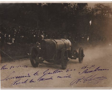 THOMAS RENE: (1886-1975) French Motor Racing Driver and Pioneer Aviator, winner of the Indianapolis 500 in 1914. Thomas was a