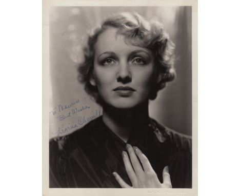 CHERRILL VIRGINIA: (1908-1996) American Actress who starred in Charles Chaplin's City Lights (1931). An excellent vintage sig