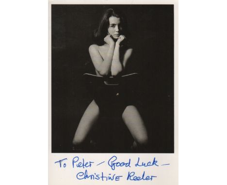 KEELER CHRISTINE: (1942-2017) English Model and Showgirl, a central figure in the Profumo Scandal of 1963. Signed and inscrib