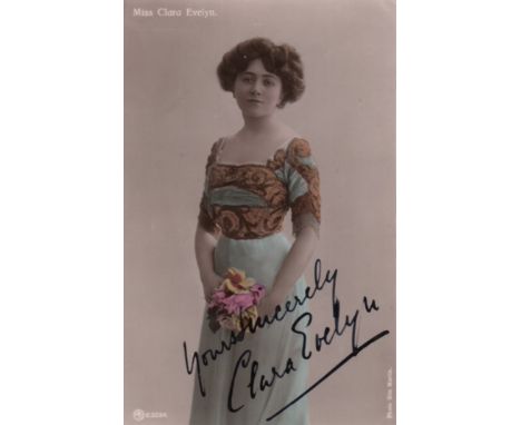 THEATRE: Selection of vintage signed postcard photographs by various Edwardian stage actresses, and some actors, including Cl