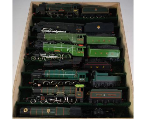 SELECTION OF 'OO' SCALE MODEL RAIL MAINLY LOCOMOTIVES, unboxed and playworn many with faults or parts missing, spare tenders 