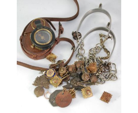 VERNERS PATTERN VIII WORLD WAR I SIGHTING COMPASS the backed marked  F-L No 120401 war department arrow and dated 1918 in BRO