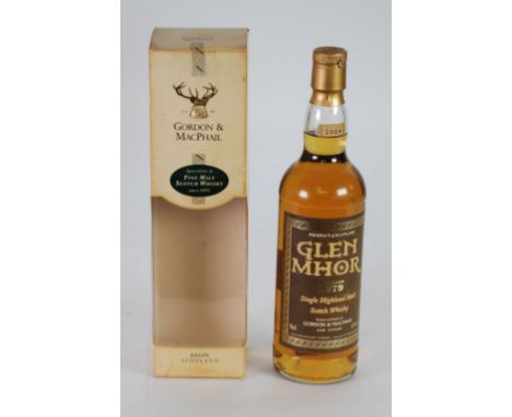 GORDON & MACPHAIL 70cl BOTTLE GLEN MHOR SINGLE HIGHLAND MALT SCOTCH WHISKY, DISTILLED 1979, BOTTLED 2004 (aged 25 years), 43%