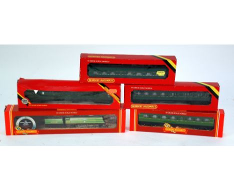 HORNBY RAILWAYS BOXED 'OO' SCALE 4-6-2 LOCOMOTIVE AND TENDER  'SPITFIRE' No. 21C166 in Southern green livery and  FOUR HORNBY