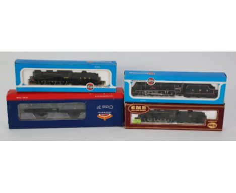 BACHMANN, GERMANY 'OO' SCAPE BOXED CLASS 3F 0-6-0  LOCOMOTIVE AND TENDER  No. 43762, in black BR livery, TWO AIRFIX BOXED LOC