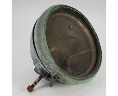 LUCAS P100 LARGE CAR HEAD LAMP from a 1937 Lagonda LG45. 12" diameter (distressed) 