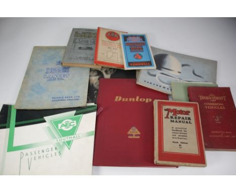 INTERESTING BOOKLETS RELATING TO MAINLY PRE-WAR COACHES AND CARS to include Thornycroft Commercial Vehicles 'J' type instruct