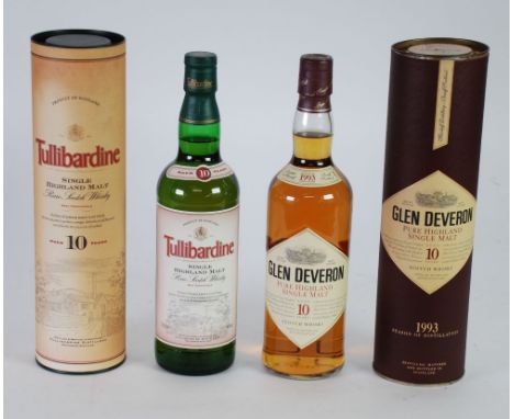 TULLIBARDINE 70cl GREEN BOTTLE OF SINGLE HIGHLAND MALT RARE SCOTCH WHISKY aged 10 years, 40% vol., with sealed cork top, in t