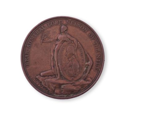 Davidson's Nile Medal, bronze as issued to ratings, some wear, 47mm