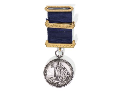 Davidson's Nile Medal, silver, as issued to officers, attributed to Midshipman (later Captain) Edward Taylor Weale, HMS Orion