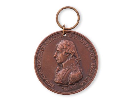 Boulton's Trafalgar medal, bronze, plain edge, restrike, pierced with suspension ring, 47mm