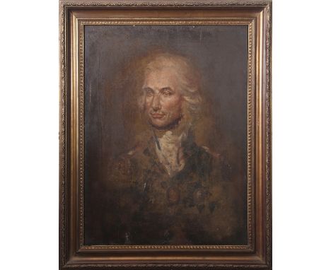 Circle of Lemuel Francis Abbott (1760-1803), Half-length portrait of Admiral Lord Nelson, oil sketch on canvas, 60 x 45cm.  P
