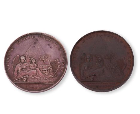 Silver medal: Battle of the Nile and Ferdinand IV's triumphal entry into Rome on 29 November 1798, the obverse of winged vict